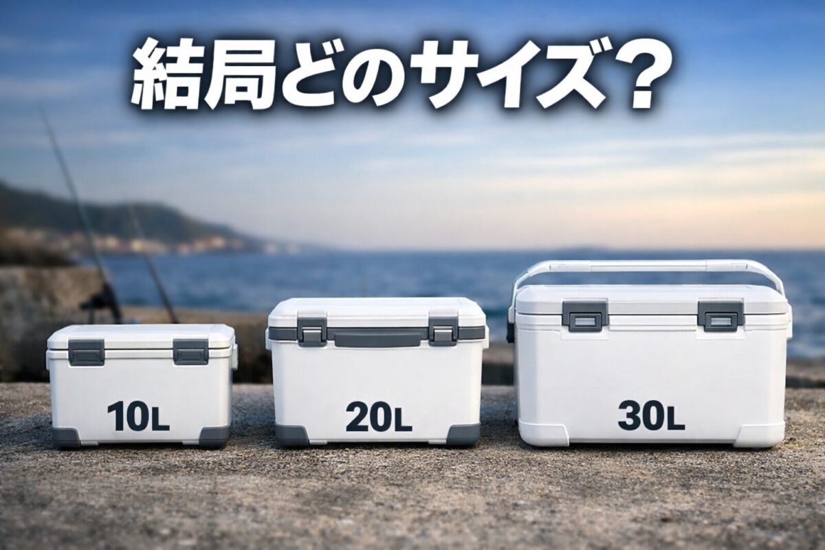 釣りクーラーボックスは何Lが最適？初心者でも失敗しないサイズと 